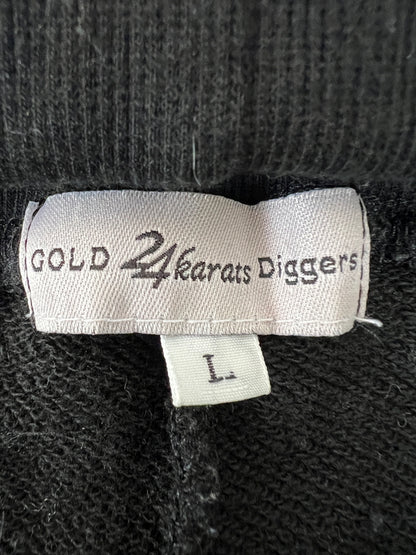 【中古品】【メンズ】 GOLD 24karats Diggers ゴールド トゥエンティーフォーカラッツ ディガーズ VELOR JERSEY SET UP 436FL ベロア ジャージセットアップ 178-260627-kk-15-hon サイズ：L カラー：ブラック 万代Net店