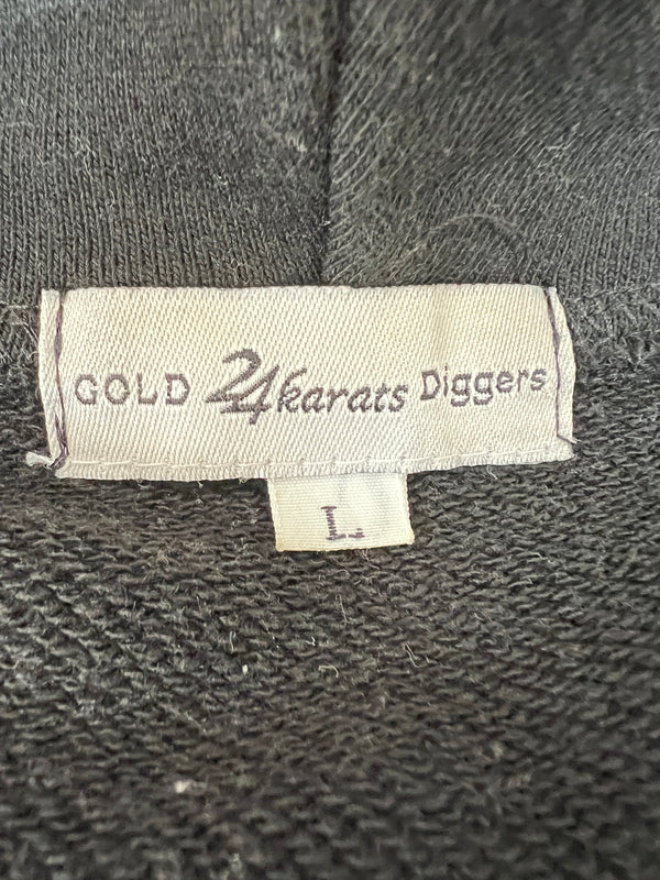 【中古品】【メンズ】 GOLD 24karats Diggers ゴールド トゥエンティーフォーカラッツ ディガーズ VELOR JERSEY SET UP 436FL ベロア ジャージセットアップ 178-260627-kk-15-hon サイズ：L カラー：ブラック 万代Net店