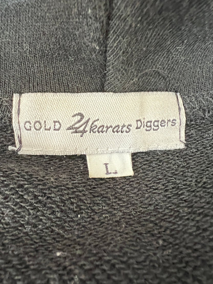 【中古品】【メンズ】 GOLD 24karats Diggers ゴールド トゥエンティーフォーカラッツ ディガーズ VELOR JERSEY SET UP 436FL ベロア ジャージセットアップ 178-260627-kk-15-hon サイズ：L カラー：ブラック 万代Net店