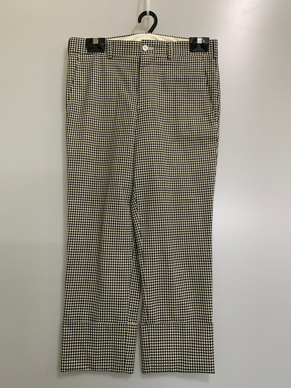 【中古品】【メンズ】 COMME DES GARCONS HOMME PLUS コムデギャルソンオムプリュス PI-P034 WOOL CHECK SLACKS ウールチェックスラックス ボトムス 151-260531-AS-2-min サイズ：Sリーバイス カラー：ブラック/ホワイト 万代Net店