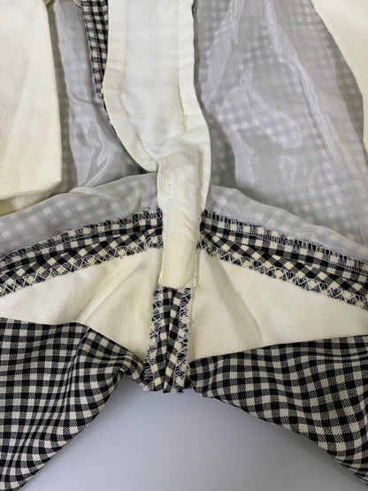 【中古品】【メンズ】 COMME DES GARCONS HOMME PLUS コムデギャルソンオムプリュス PI-P034 WOOL CHECK SLACKS ウールチェックスラックス ボトムス 151-260531-AS-2-min サイズ：Sリーバイス カラー：ブラック/ホワイト 万代Net店