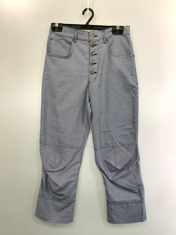 【中古品】【メンズ】 ACID JAZZ MEN アシッドジャズメン 5-BUTTON PANT 5ボタン パンツ ボトムス 157-260529-yn-29-min サイズ：L カラー：ブルー/ブラック/ホワイト 万代Net店