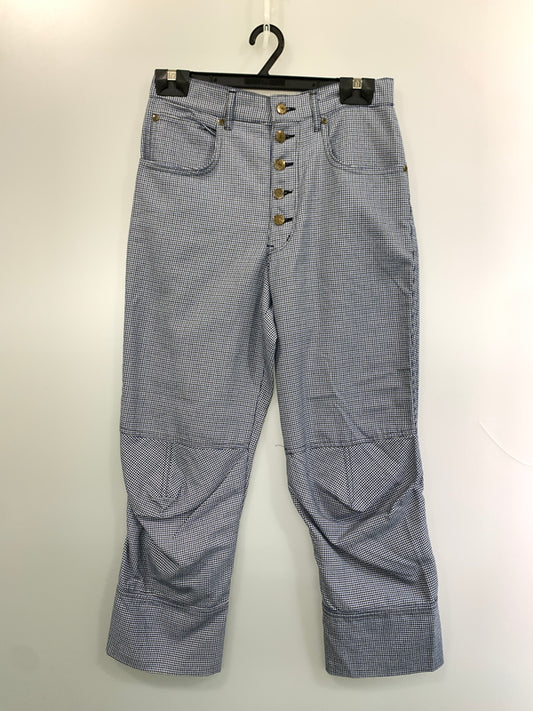 【中古品】【メンズ】 ACID JAZZ MEN アシッドジャズメン 5-BUTTON PANT 5ボタン パンツ ボトムス 157-260529-yn-29-min サイズ：L カラー：ブルー/ブラック/ホワイト 万代Net店