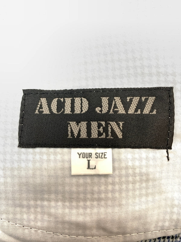 【中古品】【メンズ】 ACID JAZZ MEN アシッドジャズメン 5-BUTTON PANT 5ボタン パンツ ボトムス 157-260529-yn-29-min サイズ：L カラー：ブルー/ブラック/ホワイト 万代Net店