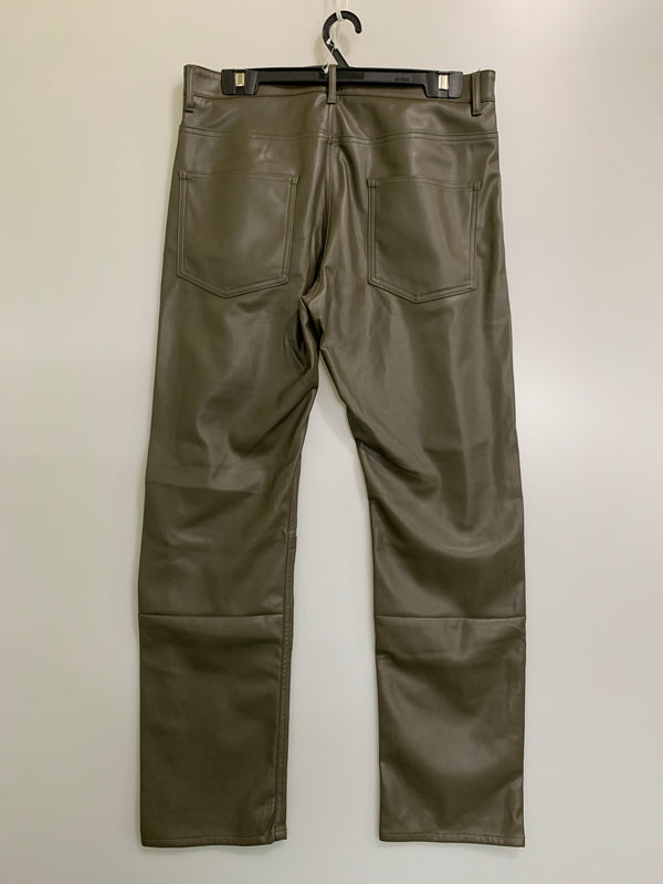 【中古品】【メンズ】 ROLD SKOV ロールド スコフ ECO LEATHER LOOSE BIKER PANTS エコ レザー ルーズ バイカーパンツ メンズ ボトムス 152-260530-KS-35-min サイズ：M カラー：ブラウン 万代Net店