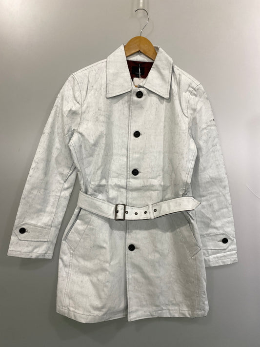 【中古品】【メンズ】 CUSTOM CULTURE カスタム カルチャー 00S COATING DENIM COAT コーティング デニム コート 00年代 メンズ アウター ヴィンテージ 146-260615-em-31-min サイズ：48 カラー：ホワイト系 万代Net店