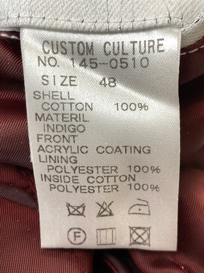 【中古品】【メンズ】 CUSTOM CULTURE カスタム カルチャー 00S COATING DENIM COAT コーティング デニム コート 00年代 メンズ アウター ヴィンテージ 146-260615-em-31-min サイズ：48 カラー：ホワイト系 万代Net店