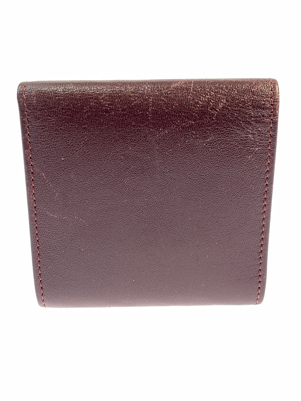 【中古品】【メンズ/レディース】 CARTIER カルティエ マストライン スクエア コインケース 181-260713-KS-17-min カラー：ボルドー 万代Net店