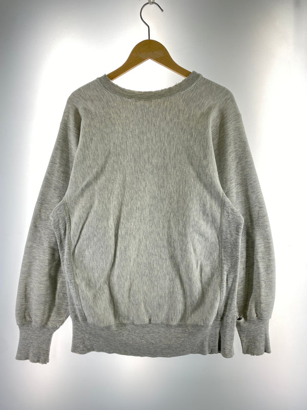 【現状渡し品】【メンズ】 CHAMPION チャンピオン 90's MICHIGAN REVERSE WEAVE SWEATSHIRT 90年代 リバースウィーブ スウェットシャツ トレーナー トップス 146-260529-yn-02-min サイズ：L カラー：ライトグレー 万代Net店