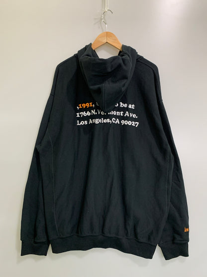 【中古品】【メンズ】 XLARGE エクストララージ ×CHAMPION チャンピオン C8-B109 LOGO REVERSE WEAVE ZIP HOODIE フルジップパーカー 142-260604-AS-58-min サイズ：XL カラー：ブラック 万代Net店