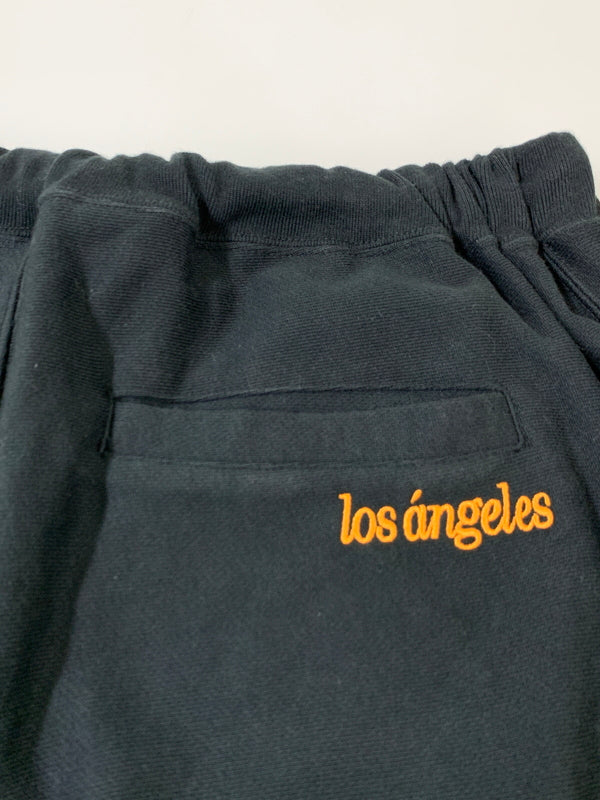 【中古品】【メンズ】 XLARGE エクストララージ ×CHAMPION チャンピオン C8-B503 LOGO REVERSE WEAVE SHORTS リバースウィーブ ショーツ 159-260523-zi-24-min サイズ：XL カラー：ブラック 万代Net店