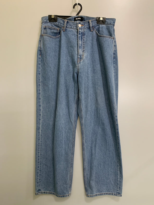 【中古品】【メンズ】 XLARGE エクストララージ 101214031006 STRAIGHT DENIM PANTS ストレートデニムパンツ 153-260523-zi-25-min サイズ：36 カラー：インディゴ 万代Net店