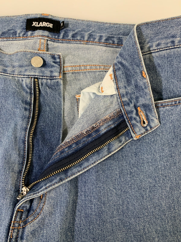 【中古品】【メンズ】 XLARGE エクストララージ 101214031006 STRAIGHT DENIM PANTS ストレートデニムパンツ 153-260523-zi-25-min サイズ：36 カラー：インディゴ 万代Net店