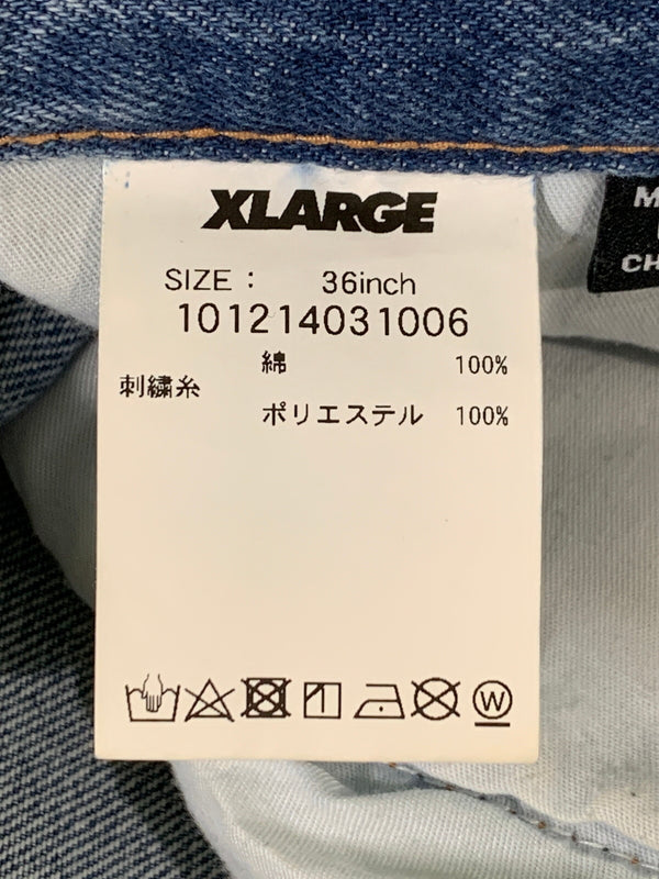 【中古品】【メンズ】 XLARGE エクストララージ 101214031006 STRAIGHT DENIM PANTS ストレートデニムパンツ 153-260523-zi-25-min サイズ：36 カラー：インディゴ 万代Net店