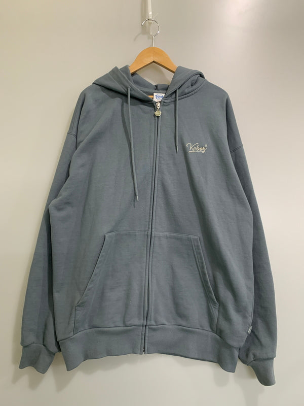 【中古品】【メンズ】 KEBOZ ケボス LOGO ZIP UP HOODIE フルジップパーカー 142-260604-AS-59-min サイズ：XL カラー：ブルーグレー 万代Net店