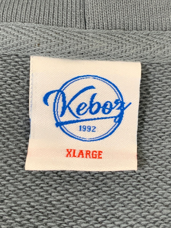 【中古品】【メンズ】 KEBOZ ケボス LOGO ZIP UP HOODIE フルジップパーカー 142-260604-AS-59-min サイズ：XL カラー：ブルーグレー 万代Net店