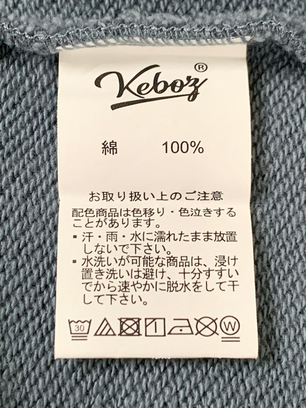 【中古品】【メンズ】 KEBOZ ケボス LOGO ZIP UP HOODIE フルジップパーカー 142-260604-AS-59-min サイズ：XL カラー：ブルーグレー 万代Net店