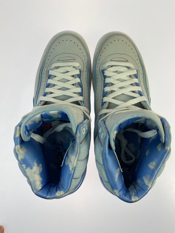 【中古品】【メンズ】 J BALVIN J. バルヴィン × NIKE ナイキ AIR JORDAN 2 RETRO SP DQ7691-419 レトロ SP スニーカー メンズ シューズ 靴 160-260524-em-02-min サイズ：26.5cm カラー：CELESTINE BLUE WHITE MULTI COLOR 万代Net店