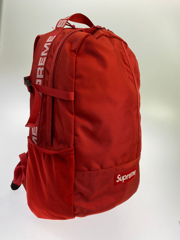 【中古品】【メンズ】 SUPREME シュプリーム LOGO BACKPACK バックパック リュック カバン 149-260607-AS-9-min カラー：レッド 万代Net店