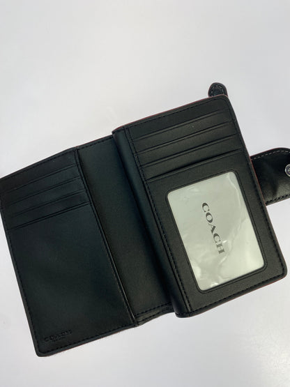 【中古品】【メンズ】 COACH コーチ ミディアム コーナー ジップ ウォレット シグネチャー デニム CP435 財布 二つ折り財布 181-260530-KS-17-min カラー：ブラック 万代Net店