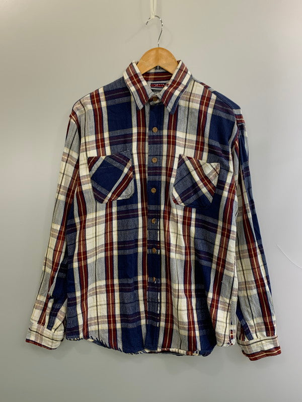 【現状渡し品】【メンズ】 BIGMAC ビッグマック 80S USA製 LS CHECK SHIRT ロングスリーブ チェックシャツ 長袖シャツ 146-260610-kt-17-min サイズ：L カラー：マルチカラー 万代Net店