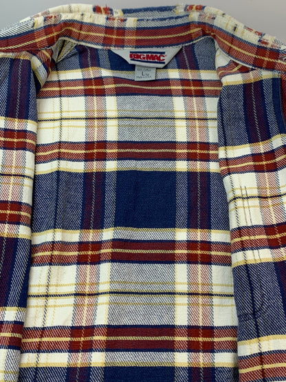 【現状渡し品】【メンズ】 BIGMAC ビッグマック 80S USA製 LS CHECK SHIRT ロングスリーブ チェックシャツ 長袖シャツ 146-260610-kt-17-min サイズ：L カラー：マルチカラー 万代Net店