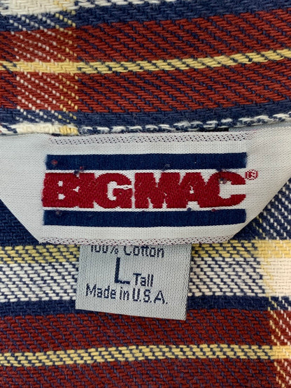 【現状渡し品】【メンズ】 BIGMAC ビッグマック 80S USA製 LS CHECK SHIRT ロングスリーブ チェックシャツ 長袖シャツ 146-260610-kt-17-min サイズ：L カラー：マルチカラー 万代Net店