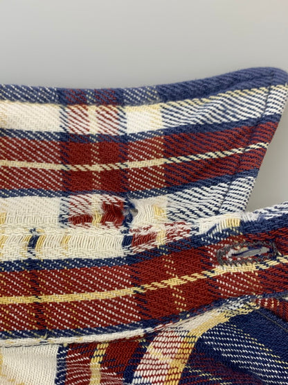 【現状渡し品】【メンズ】 BIGMAC ビッグマック 80S USA製 LS CHECK SHIRT ロングスリーブ チェックシャツ 長袖シャツ 146-260610-kt-17-min サイズ：L カラー：マルチカラー 万代Net店
