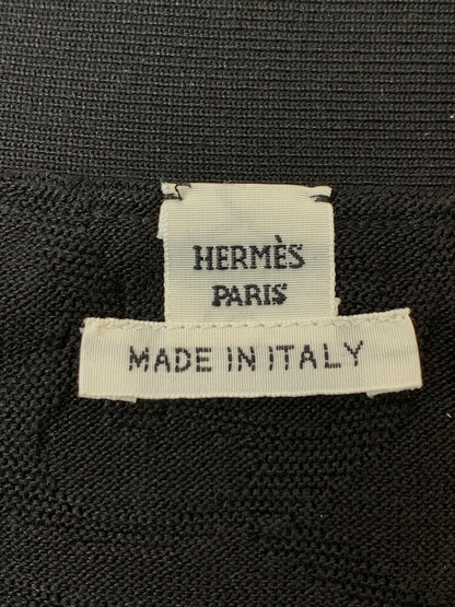 【中古美品】【レディース】 HERMES エルメス 4E2732DC NAOUSSA CHAINE CHAINE D'ANCRE ナウサ シェーヌ シェーヌダンクル ロング カーディガン トップス 168-260526-jt-09-min サイズ：38 カラー：ブラック 万代Net店
