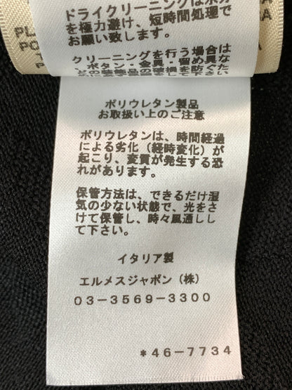 【中古美品】【レディース】 HERMES エルメス 4E2732DC NAOUSSA CHAINE CHAINE D'ANCRE ナウサ シェーヌ シェーヌダンクル ロング カーディガン トップス 168-260526-jt-09-min サイズ：38 カラー：ブラック 万代Net店