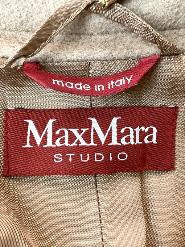 【中古品】【レディース】 MAX MARA マックスマーラ WOOL LONG COAT 60161019600 ウール ロング コート アウター 168-260526-jt-06-min サイズ：42 カラー：ベージュ 万代Net店