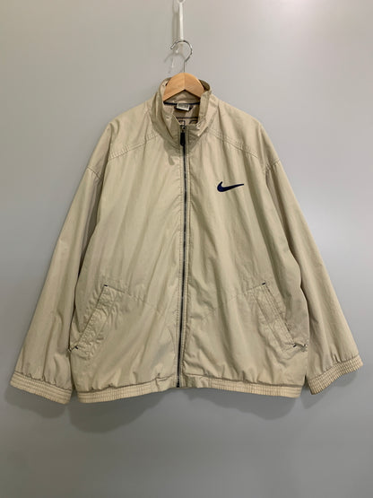 【中古品】【メンズ】 NIKE ナイキ 90-00S LOGO NYLON JACKET 90年代 00年代 ロゴ ナイロン ジャケット メンズ アウター 裏メッシュ 146-260612-em-39-min サイズ：XL カラー：アイボリー 万代Net店