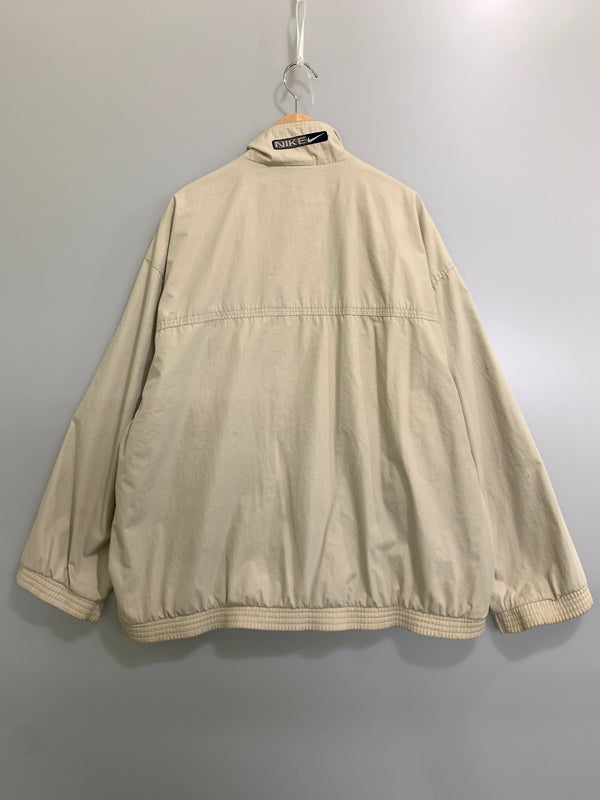 【中古品】【メンズ】 NIKE ナイキ 90-00S LOGO NYLON JACKET 90年代 00年代 ロゴ ナイロン ジャケット メンズ アウター 裏メッシュ 146-260612-em-39-min サイズ：XL カラー：アイボリー 万代Net店
