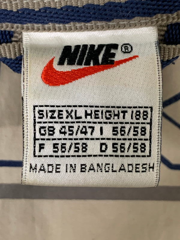 【中古品】【メンズ】 NIKE ナイキ 90-00S LOGO NYLON JACKET 90年代 00年代 ロゴ ナイロン ジャケット メンズ アウター 裏メッシュ 146-260612-em-39-min サイズ：XL カラー：アイボリー 万代Net店