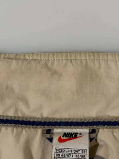 【中古品】【メンズ】 NIKE ナイキ 90-00S LOGO NYLON JACKET 90年代 00年代 ロゴ ナイロン ジャケット メンズ アウター 裏メッシュ 146-260612-em-39-min サイズ：XL カラー：アイボリー 万代Net店