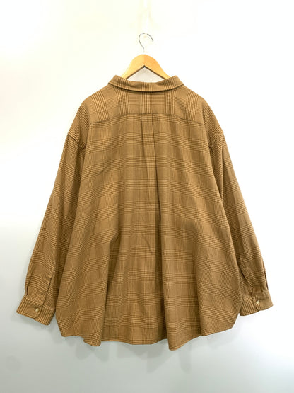 【中古品】【メンズ】 POLO RALPH LAUREN ポロ ラルフローレン 90S 千鳥格子 L S SHIRT 90年代 長袖シャツ トップス 146-260526-jt-07-min サイズ：6XB BIG カラー：ブラウン/ベージュ 万代Net店