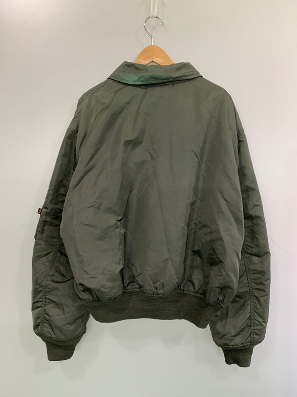 【現状渡し品】【メンズ】 ALPHA INDUSTRIES アルファ インダストリーズ 90S CWU-45 FLIGHT JACKET DLA5795210 1990年代 フライトジャケット メンズ アウター 145-260618-KS-17-min サイズ：XXL カラー：カーキグリーン 万代Net店
