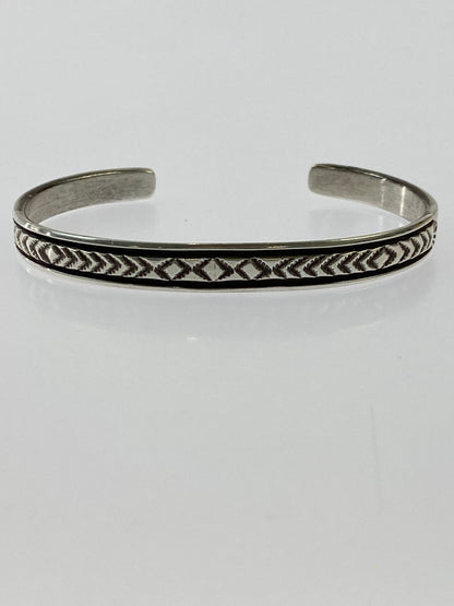 【中古品】【メンズ/レディース】 B.MORGAN ブルース・モーガン STERLING SILVER BANGLE スターリングシルバー バングル アクセサリー ブレスレット ナバホ 191-260524-em-48-min カラー：シルバー 万代Net店