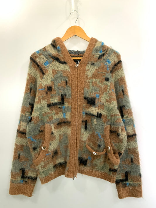 【中古品】【メンズ】 F.A.F エフエーエフ MOHAIR HOODIE 3341302 モヘア フーディ トップス フルジップ パーカー 142-260526-jt-13-min サイズ：1 カラー：ブラウン系 万代Net店