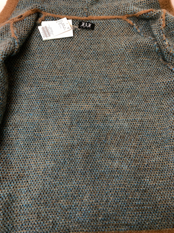 【中古品】【メンズ】 F.A.F エフエーエフ MOHAIR HOODIE 3341302 モヘア フーディ トップス フルジップ パーカー 142-260526-jt-13-min サイズ：1 カラー：ブラウン系 万代Net店