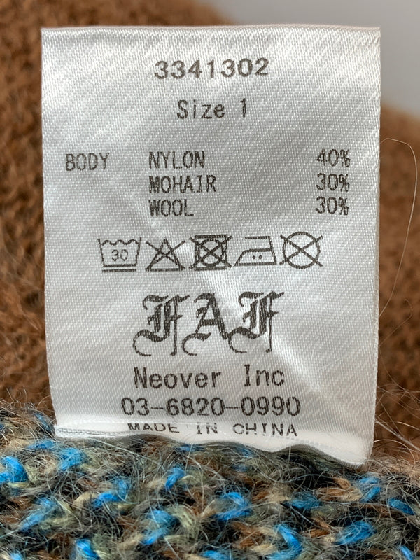 【中古品】【メンズ】 F.A.F エフエーエフ MOHAIR HOODIE 3341302 モヘア フーディ トップス フルジップ パーカー 142-260526-jt-13-min サイズ：1 カラー：ブラウン系 万代Net店