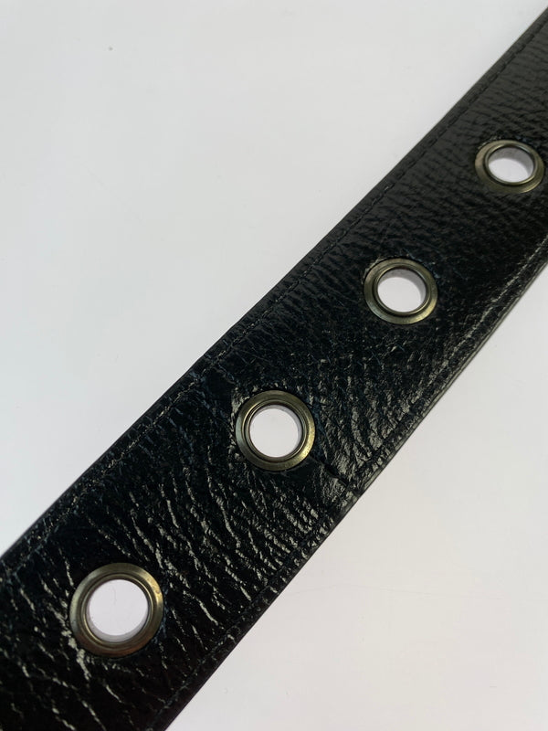 【中古品】【メンズ】 ALICE HOLLYWOOD アリス ハリウッド BLISTERED CHOPPER BELT ブリスタード チョッパー ベルト メタルバックル ロゴベルト 205-260603-em-31-min カラー：ブラック/シルバー 万代Net店