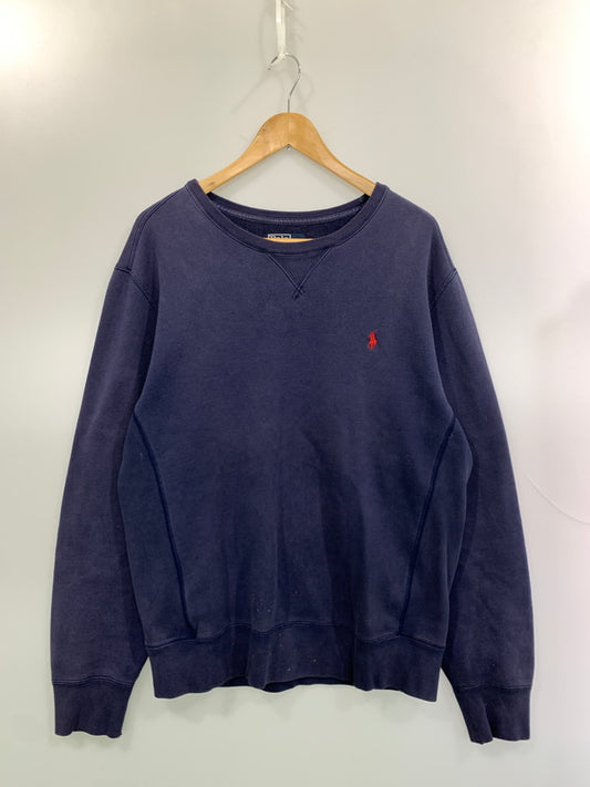【中古品】【メンズ】 POLO RALPH LAUREN ポロラルフローレン 90S PONY LOGO SWEATSHIRT スウェット トレーナー 146-260531-AS-20-min サイズ：M カラー：ネイビー 万代Net店