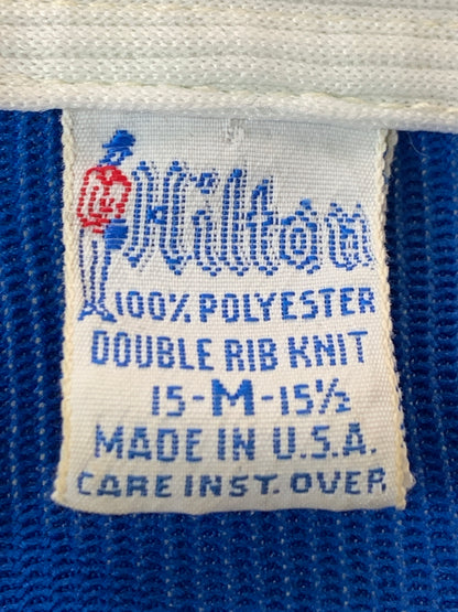 【中古品】【メンズ】 HILTON ヒルトン 80S BOWLING SHIRT ボーリングシャツ ショートスリーブ 半袖シャツ 146-260531-AS-19-min サイズ：M カラー：ブルー/ホワイト 万代Net店