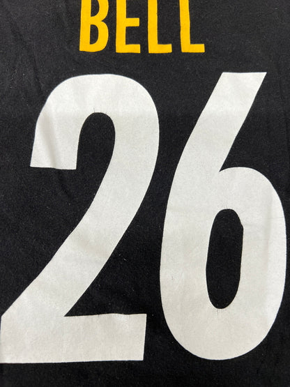 【中古品】【メンズ】 NFL TEAM APPAREL エヌエフエル チームアパレル PITTSBURGH STEELERS Leveron Bell S/S TEE KW18DPSN ピッツバーグ・スティーラーズ レビオン・ベル Tシャツ 半袖 178-260627-kk-03-hon サイズ：表記カスレ 実寸参照 カラー：ブラック 万代Net店