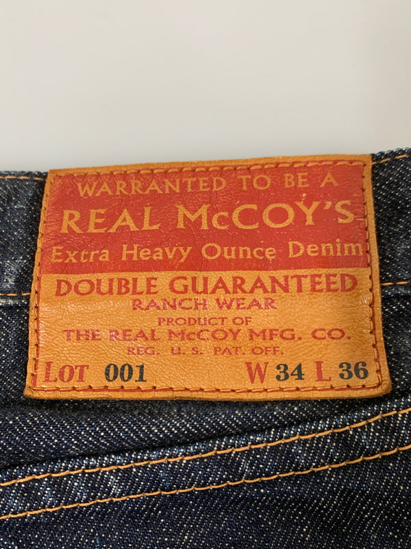 【中古品】【メンズ】 THE REAL MCCOY'S ザリアルマッコイズ LOT.001 DENIM PANTS デニムパンツ ボトムス 156-260531-AS-3-min サイズ：W34L36 カラー：インディゴ 万代Net店