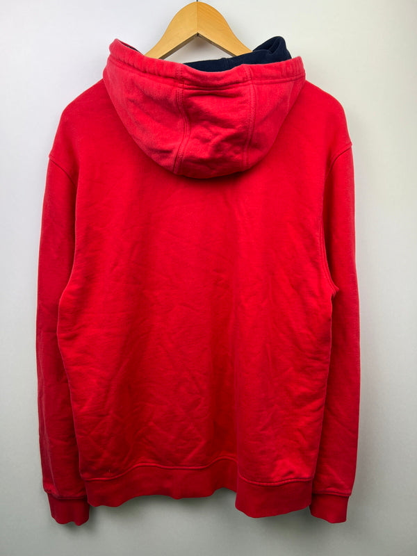【中古品】【メンズ】 TOMMY HILFIGER トミーヒルフィガー LOGO PULLOVER HOODIE ロゴ プルオーバーフーディー トップス パーカー 178-260627-kk-02-hon サイズ：L カラー：レッド 万代Net店