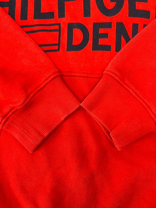 【中古品】【メンズ】 TOMMY HILFIGER トミーヒルフィガー LOGO PULLOVER HOODIE ロゴ プルオーバーフーディー トップス パーカー 178-260627-kk-02-hon サイズ：L カラー：レッド 万代Net店