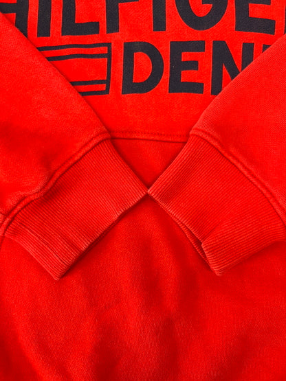 【中古品】【メンズ】 TOMMY HILFIGER トミーヒルフィガー LOGO PULLOVER HOODIE ロゴ プルオーバーフーディー トップス パーカー 178-260627-kk-02-hon サイズ：L カラー：レッド 万代Net店