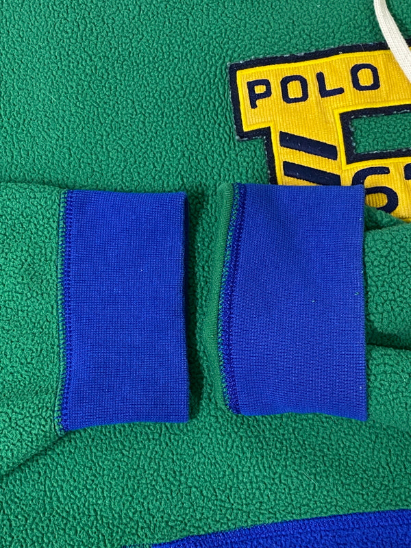 【中古品】【メンズ】 POLO RALPH LAUREN ポロ・ラルフローレン FLEECE HOODED フリース パーカー フーディー 147-260613-kt-05-min サイズ：XL カラー：グリーン/ブルー 万代Net店